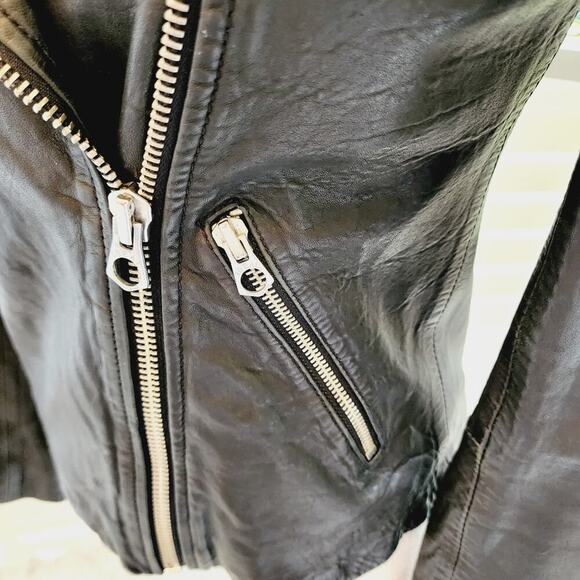 MADEWELL LEATHER MULTI ZIP POCKET MOTORCYCLE BLACK JACKET SIZE XS - Picture 9 of 9